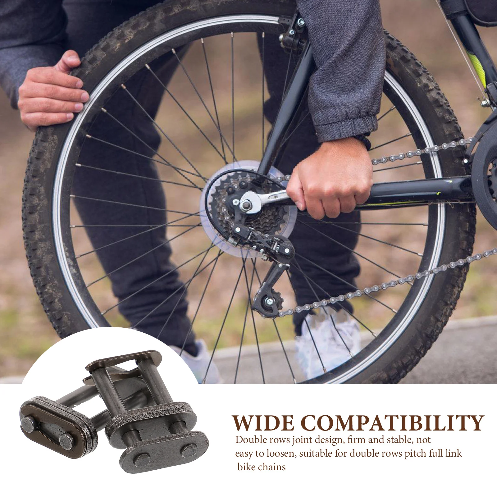 10Pcs Chain Supplies Roller Chain Link Durable Quick Release Firm Stable Chic Design for Bike Transmission Quick Release Buckle