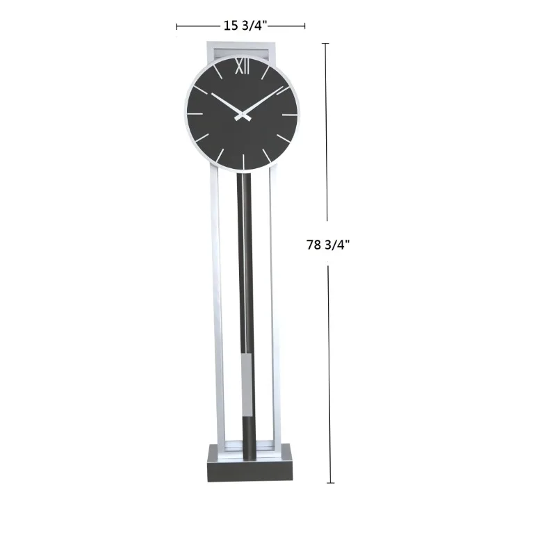 Modern tall floor clock metal with mirror made up of millihua decorated farmhouse