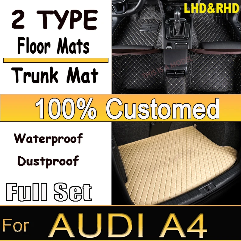 Car floor mats for AUDI A4 B9 Allroad/Avant/Sedan MK5 2015-2024 23 22 21 20 19 18 17 Custom foot Pads automobile carpet interior