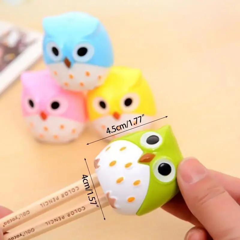 W89C Funny Pencil Crayon Sharpener 2 หลุมเด็กรางวัลของขวัญสำหรับโรงเรียนสำนักงาน