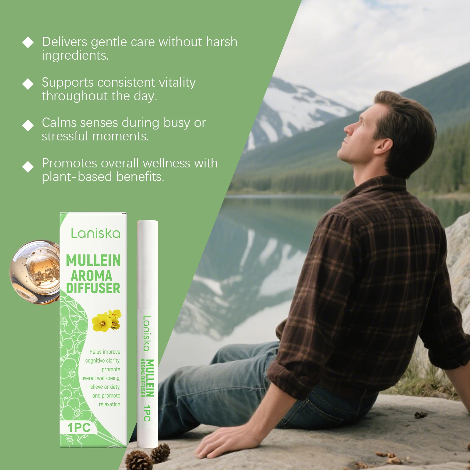 العشبية التطهير الرئة الناشر منعش العقل تعزيز التنفس مساعدة النوم الروائح الناشر صحة الجهاز التنفسي عصا الأنف