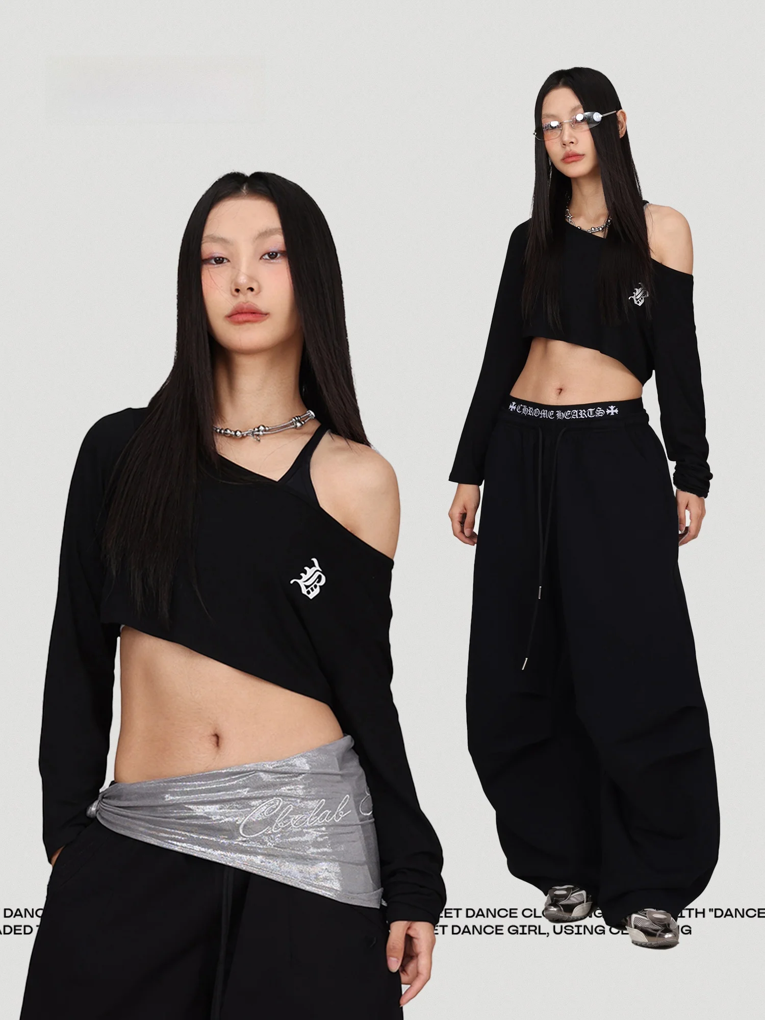 

CBXLAB Модный бренд для уличных танцев: Летний эластичный тонкий дышащий топ с длинным рукавом для женщин, для джаза и хип-хопа