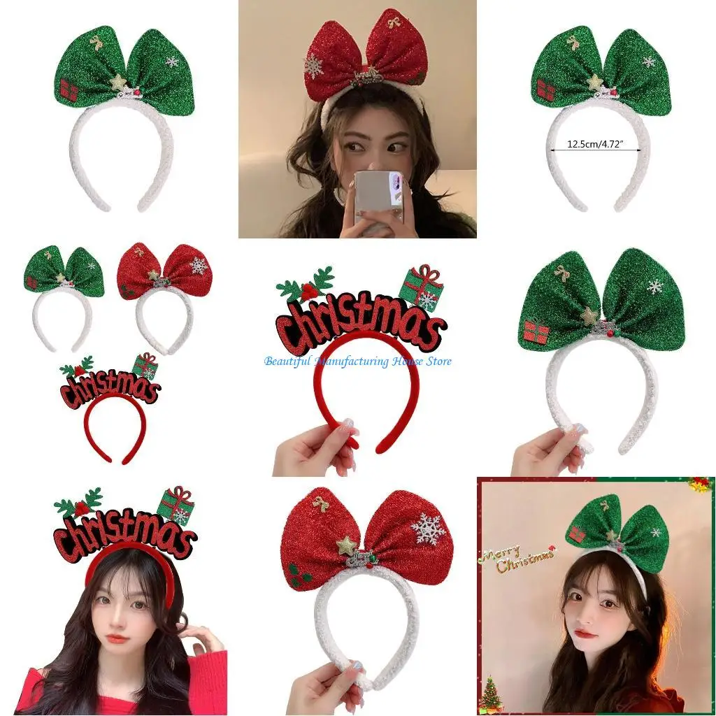 

E56A Christmas Sequins Headdress Festival Decorative Headband Themed Party Supplies