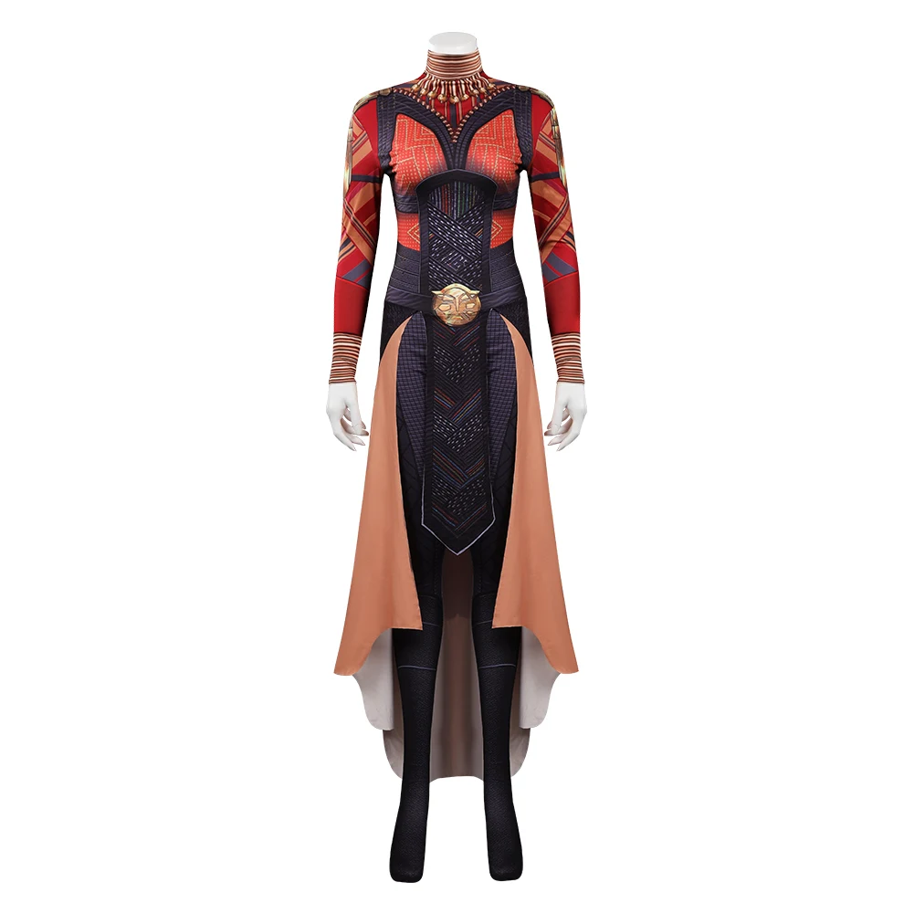 Adult Women Okoye Cosplay Costume Wakanda Forever Fantasy Jumpsuit Outfits Halloween Carnival Suit