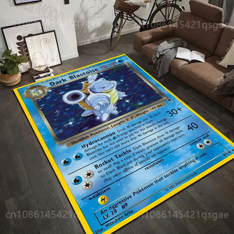 Janpan Pokémon Cards Charizard Squirtle Bulbasaur Pirnt Carpet Room Decor Children Crawling Mat Living Room Area Rug Floor Mat