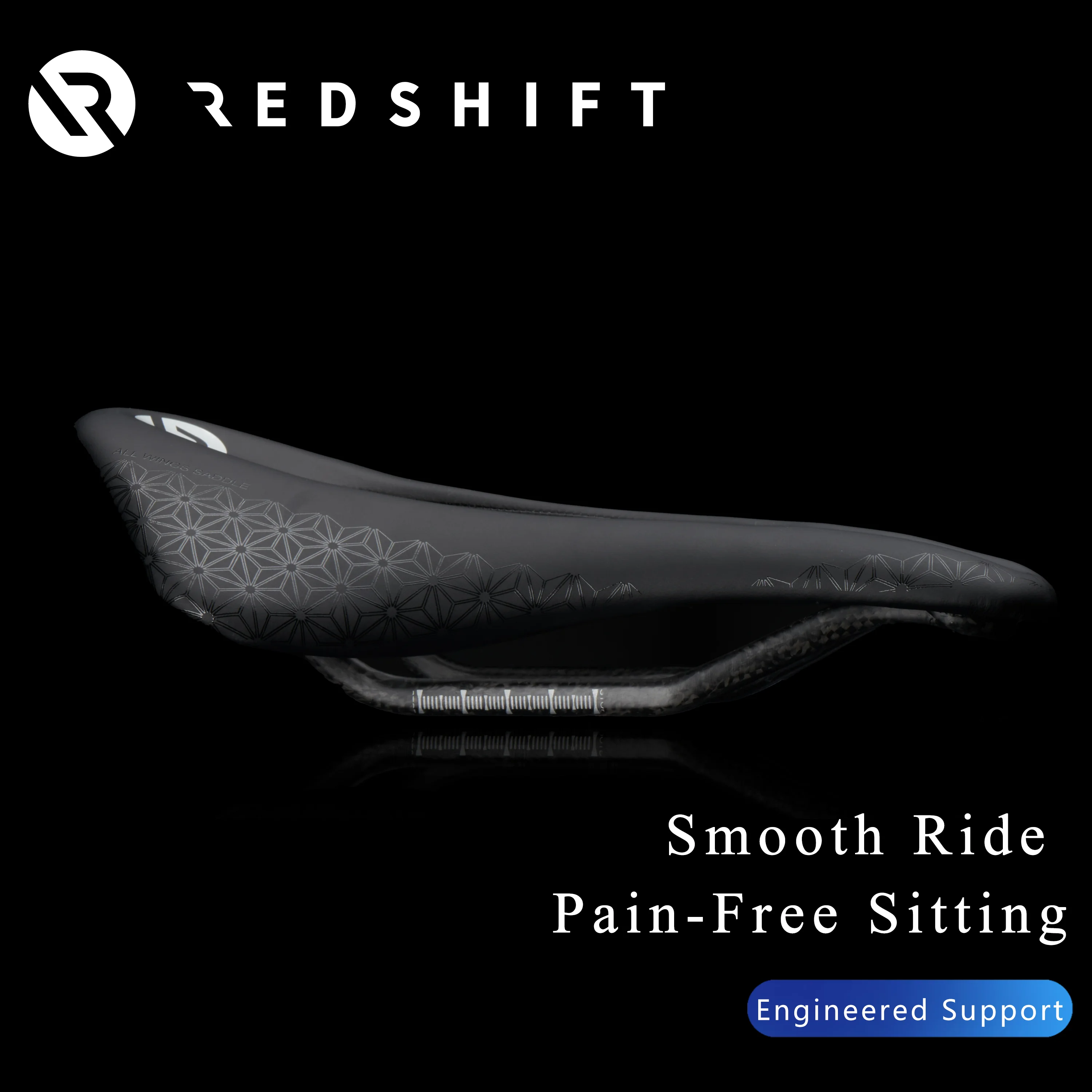 

Redshift Wide Carbon Bike Saddle - Hollow Cutaway for Road/MTB Comfort‌