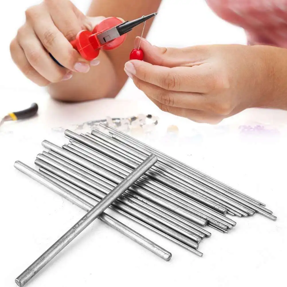 

Winding Bar Stainless Steel Ring Core Rod Metal Bracelet Necklace Coil Jump Rings Making Tools 31pcs/Box 0.4mm-5.0mm Diameter