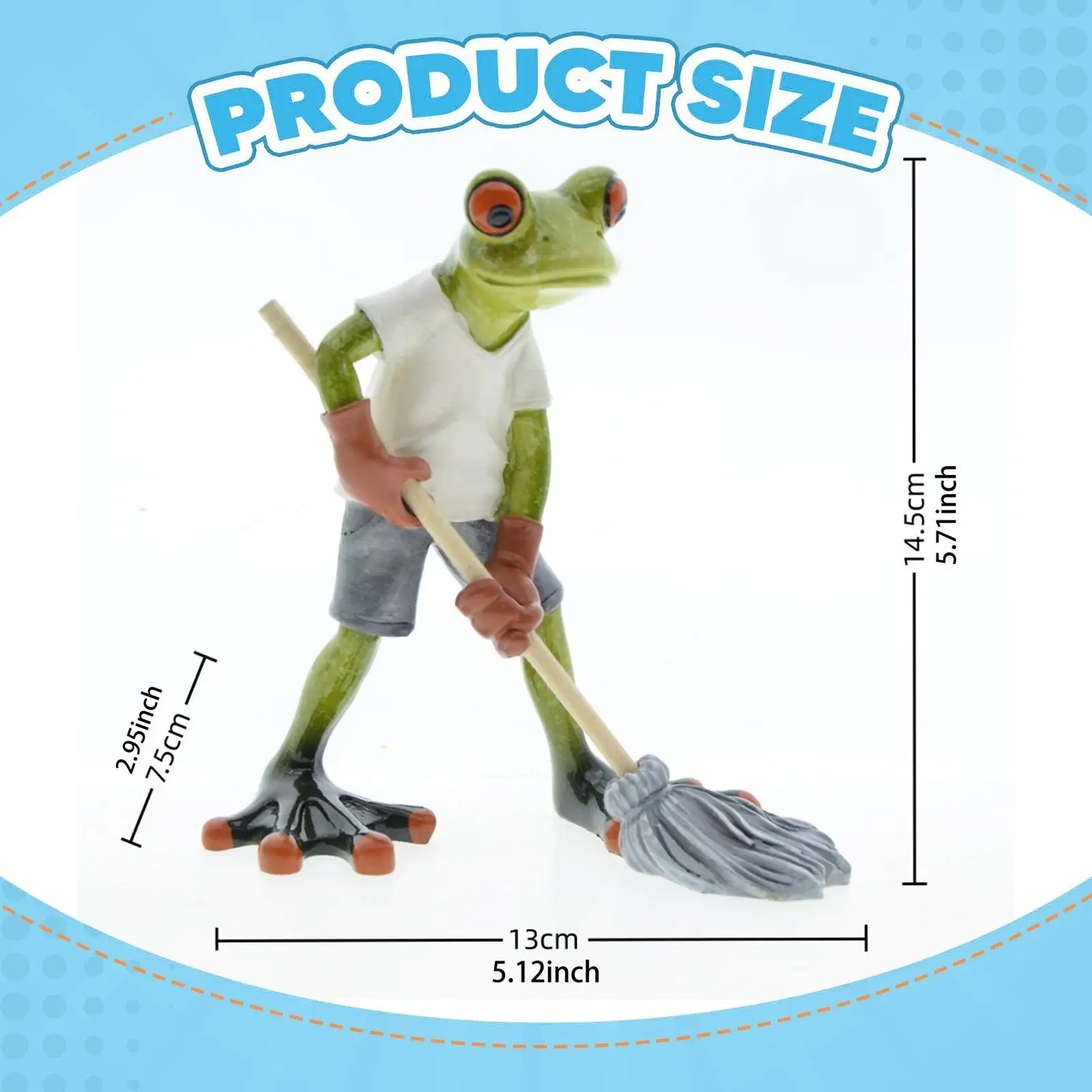 تمثال الضفدع زخرفة مجموعة الأعمال الفنية اللطيفة تمثال راتنج للديكور للمنزل