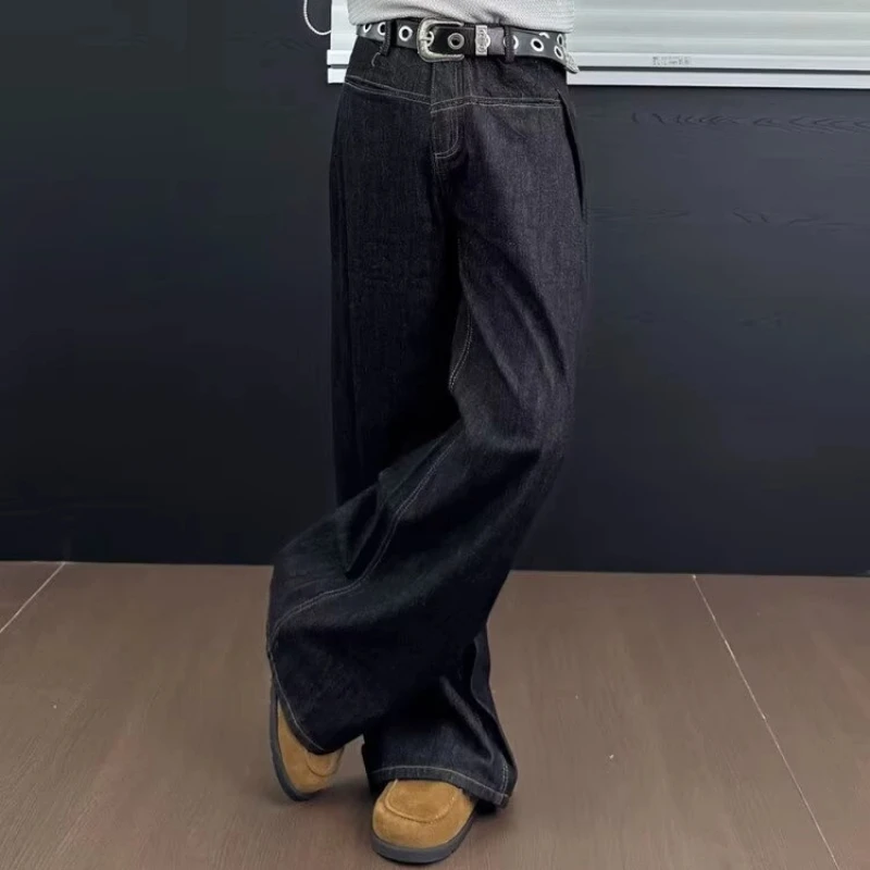 

Retro Banana Scimitar Pants 2025 Spring and Summer Modern Neutral Style Loose Deconstructed Silhouette Jeans Man Clothes Jorts