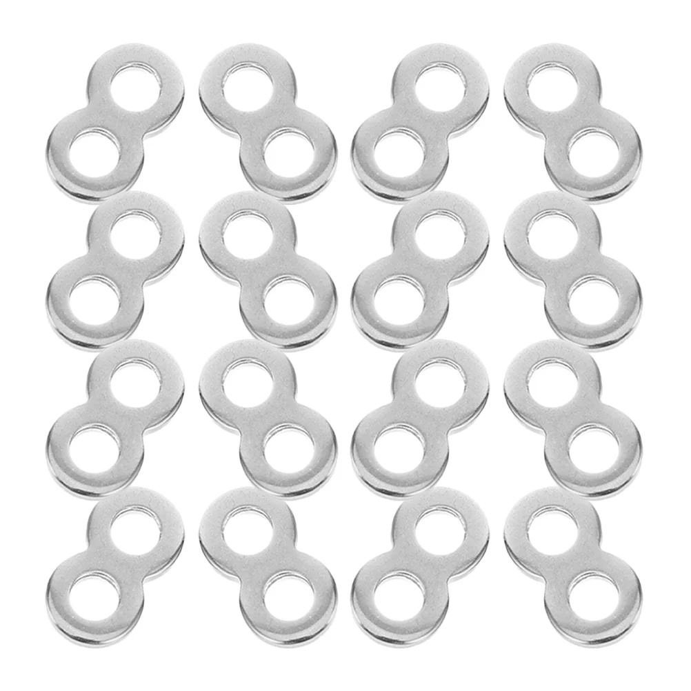 

100 Pcs Metal Buckle Stainless Steel Connector 8 Figure Tabletop Fasteners Desktop Clips