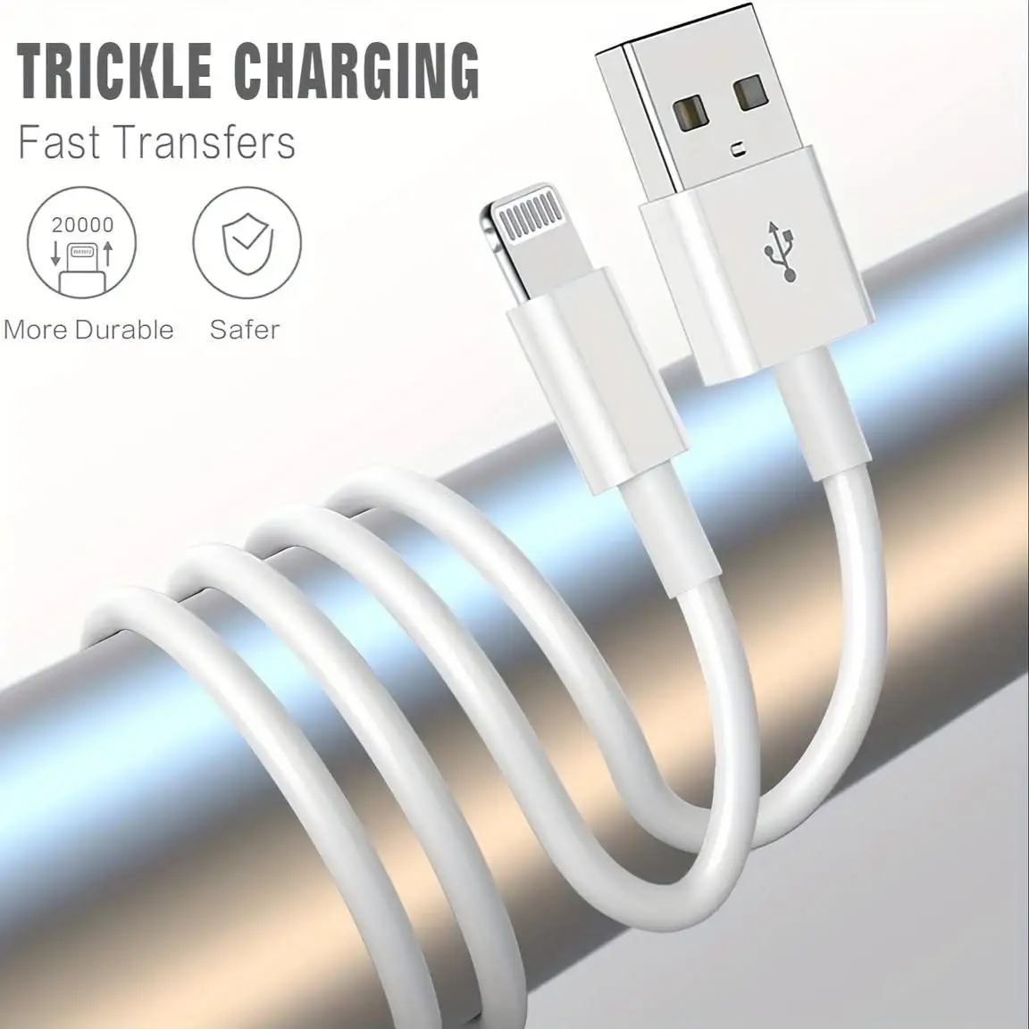 LAIHONEN 1PC/5PCS 10FT USB to Lightning Fast Charging Cable, Durable Charger Cord For iPhone 14 Pro Max 13 12 11 X XR XS iPad