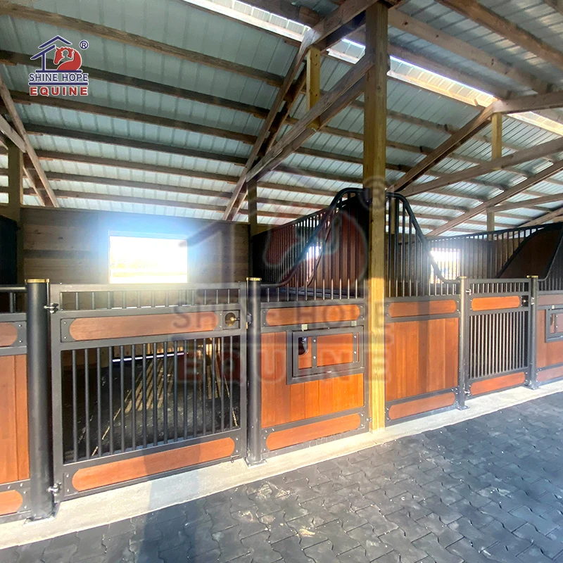 

Steel Structure Horse Barn House Equine Stable Panel Stable Doors for Sale