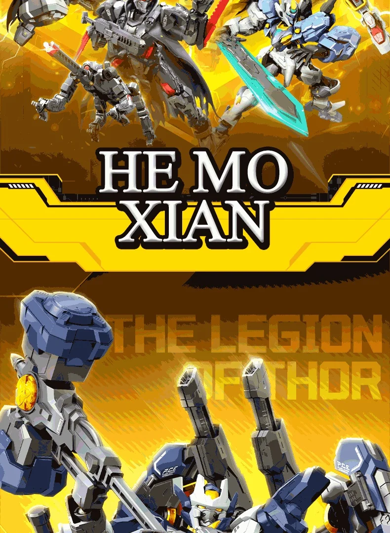SEMBO Hemoxian Beweglicher Mecha-Bausatz, MOC-Actionfigur, Robotermodell, Bausteine, Blindbox-Spielzeug, Weihnachtsgeschenke – Detail 2
