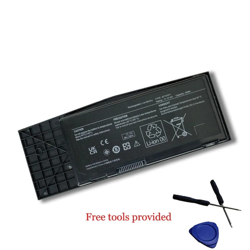 BTYVOY1 Battery For Dell Alienware M17X R3 R3-3D R4 7XC9N C0C5M 11.1V 90Wh 9-Cell Li-ion