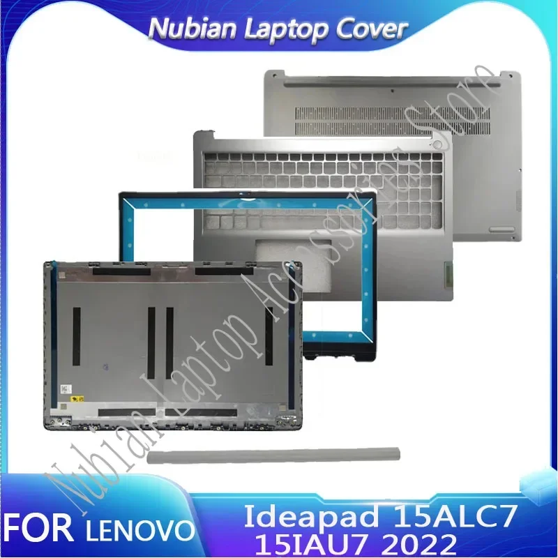 Laptop tampa traseira para Lenovo IdeaPad, moldura frontal, descanso de palma, tampa inferior, tampa do eixo, novo, 2022, 1 15ALC7, 15IAU7, 1-15IGL7, 15IJL7