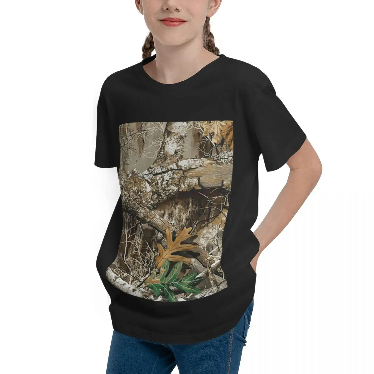 Wicked Hunting Camo Designs For Teeanger Basic Short Sleeve T-Shirt Crewneck T-shirts Creative Humor Graphic Top quality