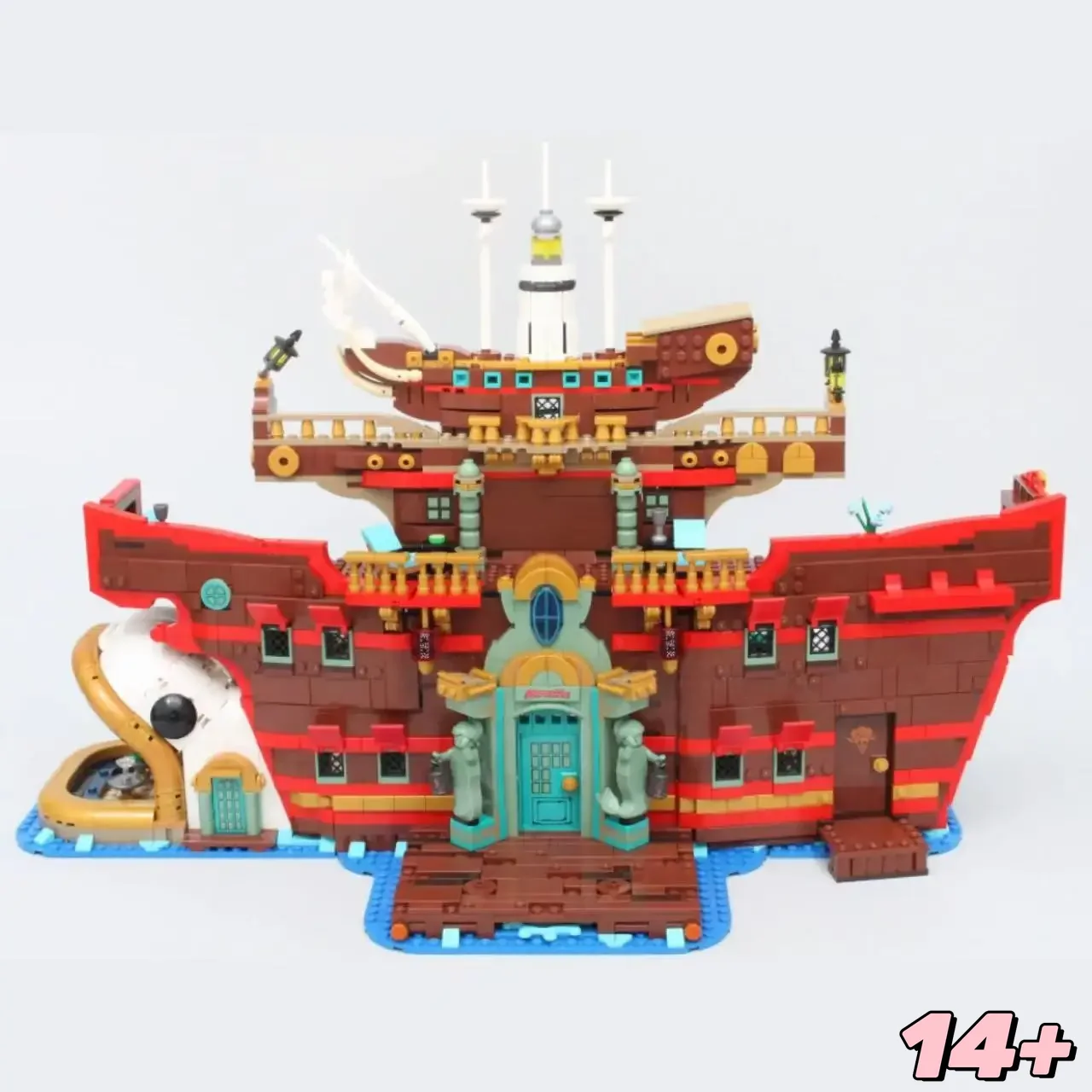 2025 جديد الإبداعية عرض الشارع القراصنة تحت عنوان مطعم اللبنات مجموعة الطوب أفكار ألعاب تعليمية للأطفال الهدايا #1