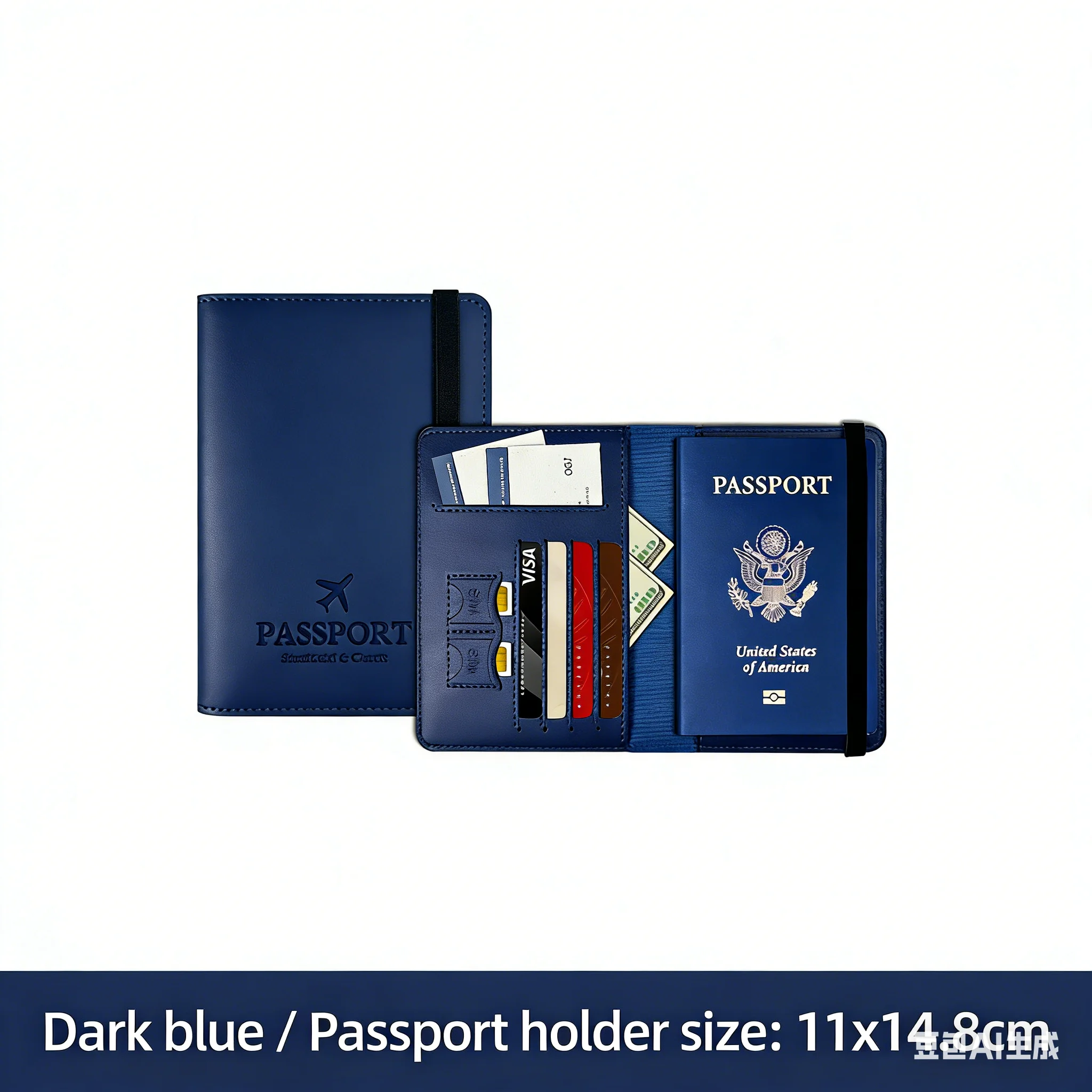 Leather Passport Wallet Multi-Function Accessories Protection Cover Travel Book Holders for Women/Men view 3
