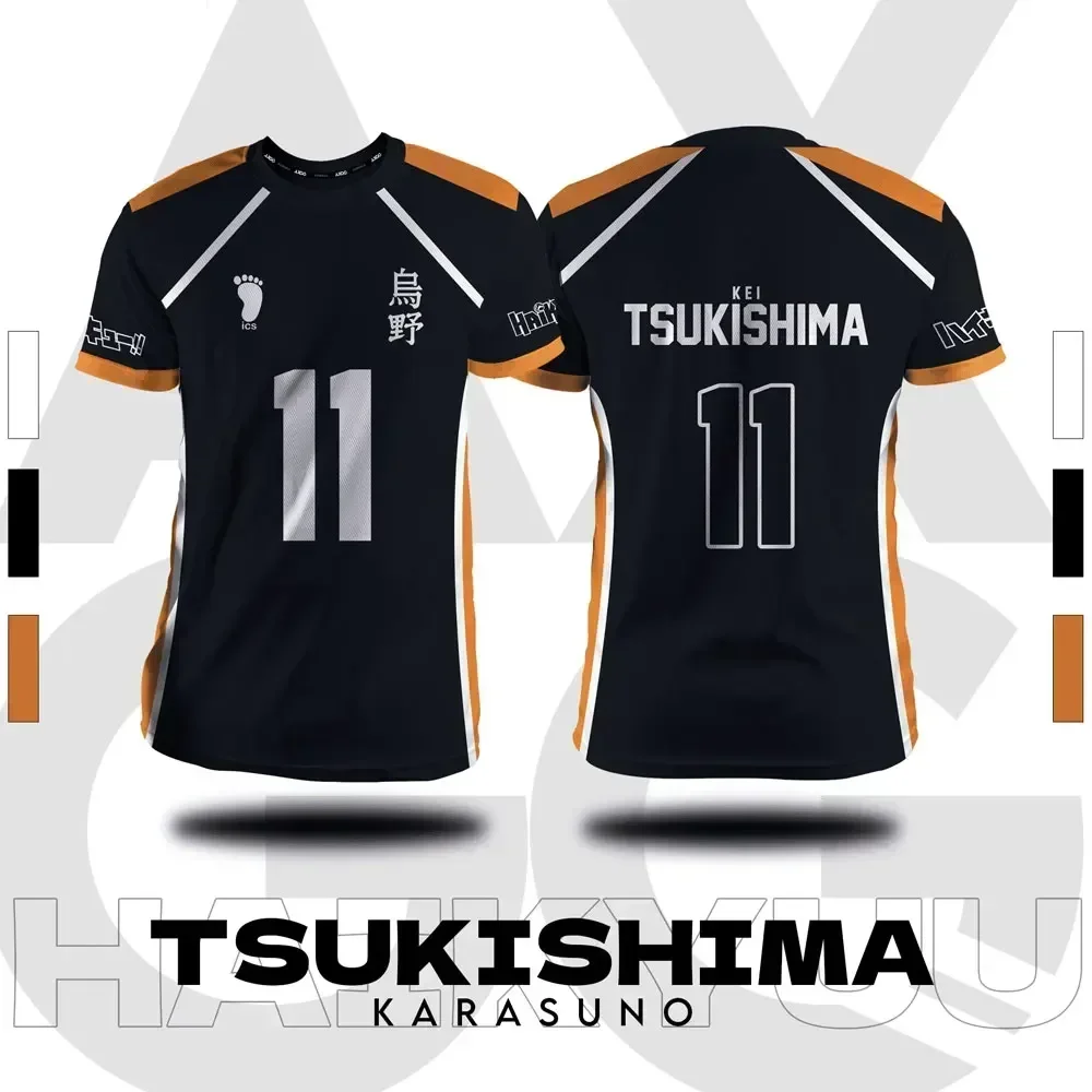 Haikyuu Fukurodani Hinata Cartoon Anime Cosplay Men Jersey Short Sleeve Kids Tee Clothing Unisex Tops New Fashion Women T-shirt image 5