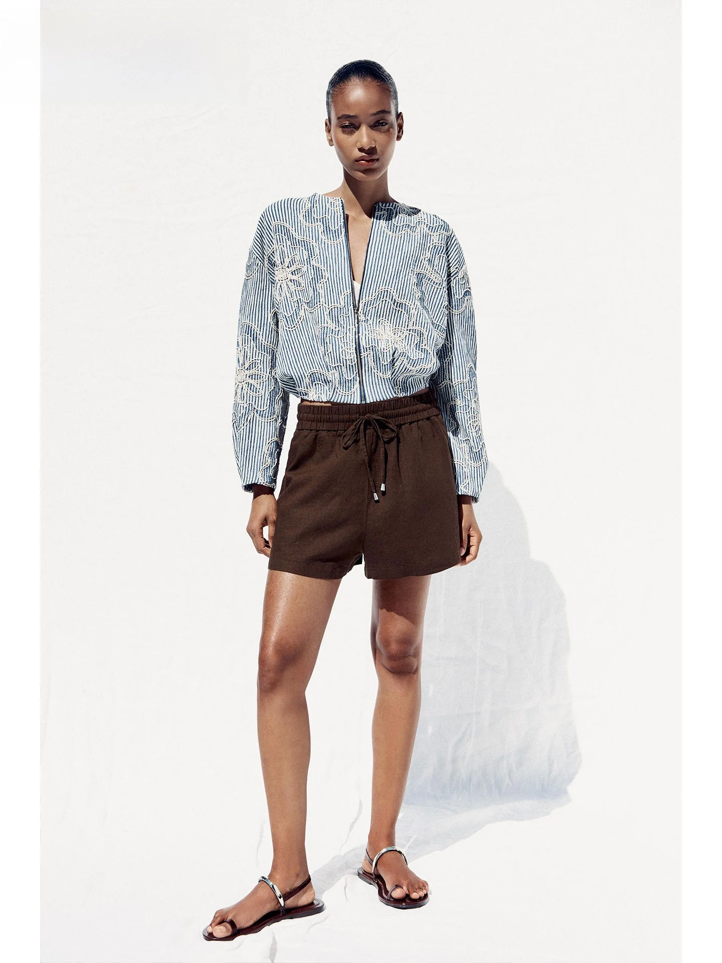 

ZAPRHA Fall 2025 American ular Texture Pilot Jaet Women's Versatile 7979 ort Outerwear Original Design Loose Fit