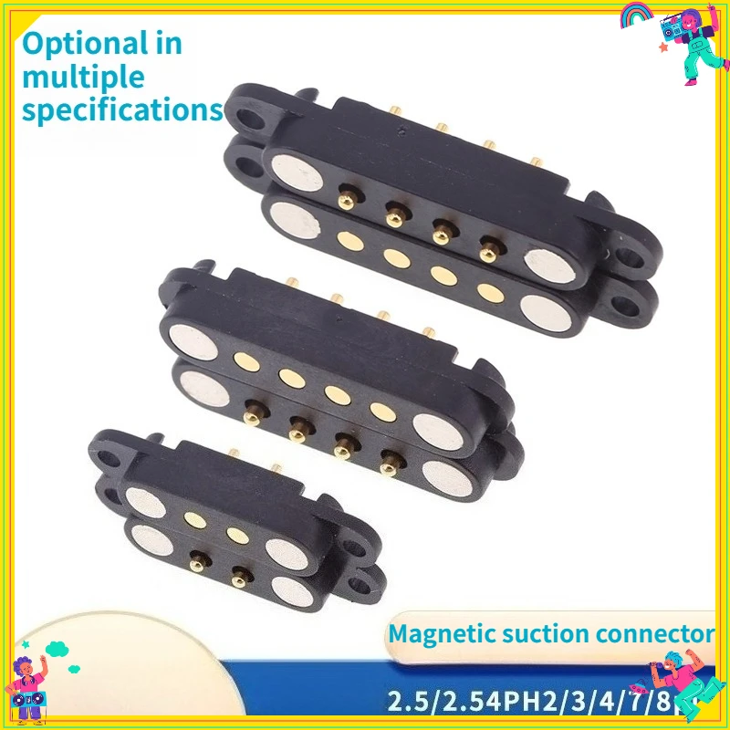 

Magnetic Pogopin Connector Set Male And Female Power Hardware 2.5/2.54PH2/3/4/7/8 Pin Versatile Electronic Component Accessory
