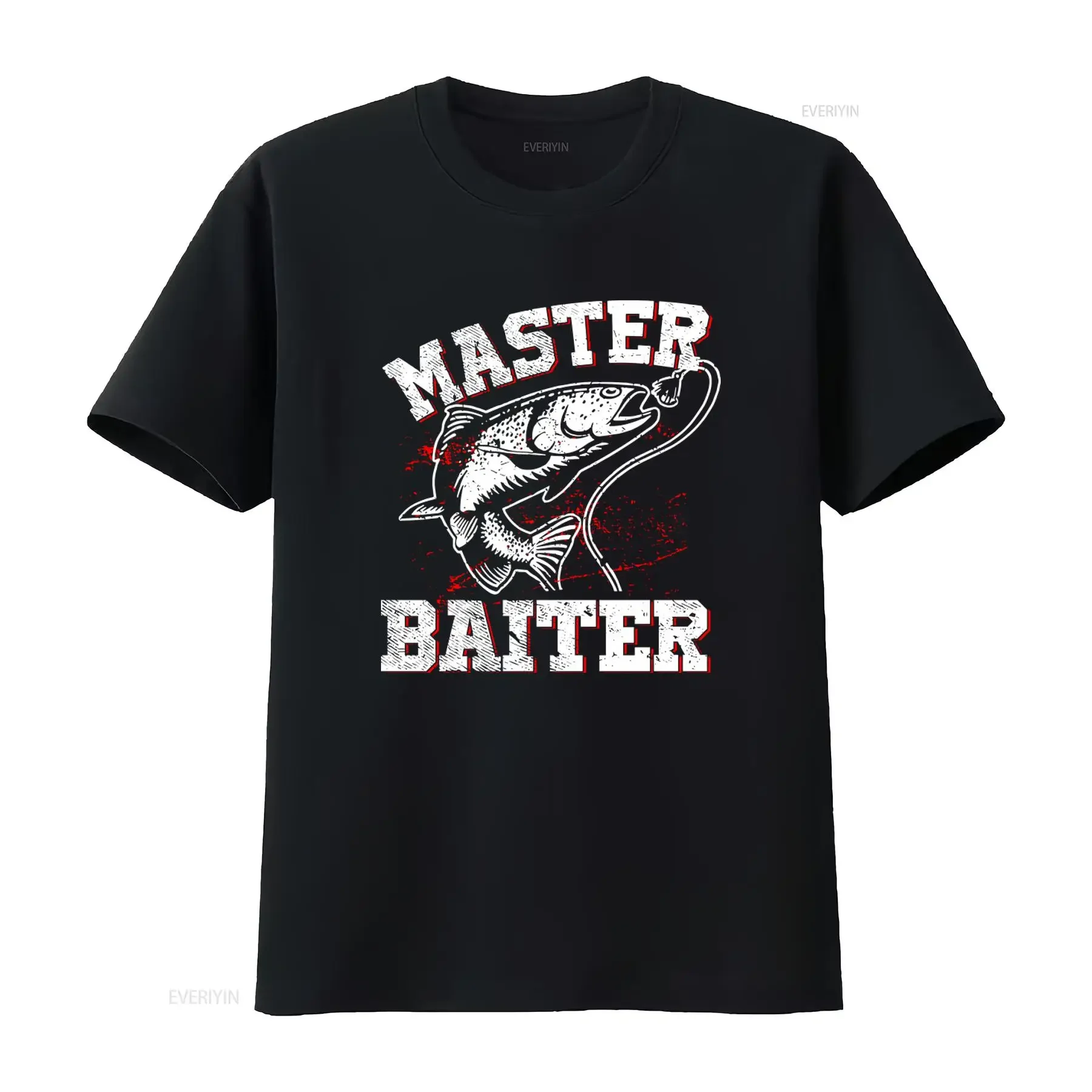 Funny Master Baiter Fishing T Shirt Sizes Small to 6XL FB5 Perfect for Fishermen Slightly Rude Design vintage Washed Stretched
