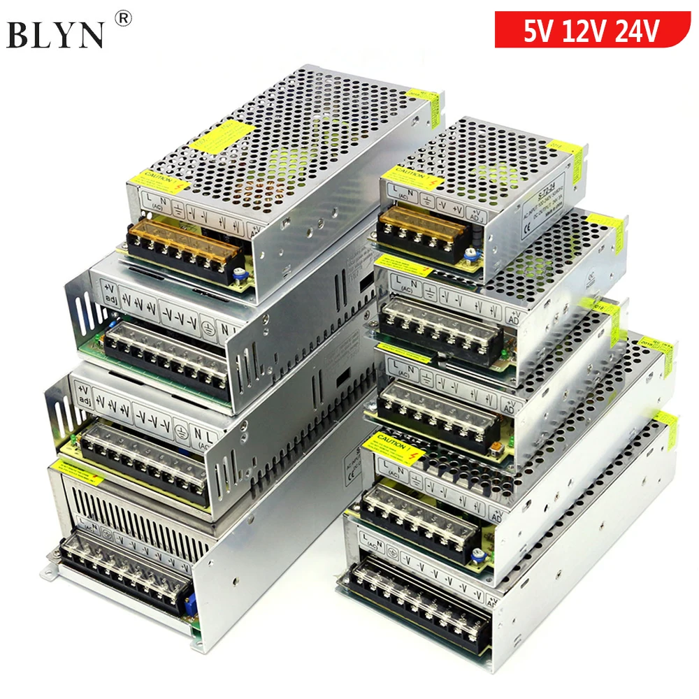 

Switching Power Supply 12V 5V 24V LED Adapter Lighting Transformer Driver AC/DC Power Source PSU For LED Strip CCTV Camear