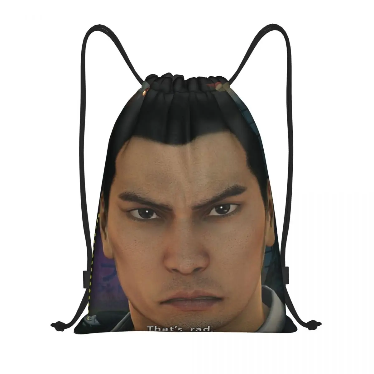 Custom Name Waterproof Outdoor Beach Swimming Sports Drawstring Backpack Yakuza Kiryu That's Rad Organizer Gym Storage Bag