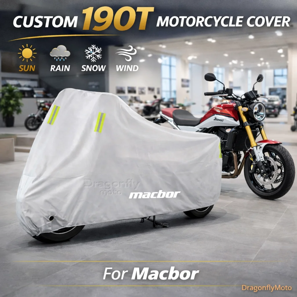 

For Macbor Montana XR1 XR5 500 Rockster flat 125 Motorcycle Cover Silver Waterproof UV Rain Dust Sun Outdoor Indoor Protector