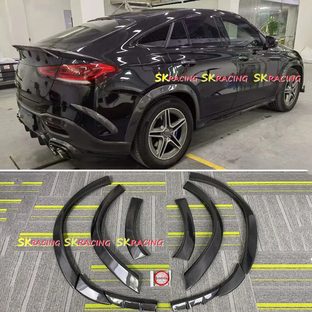 For Benz GLE450 GLE53 GLE63 Fender Flare Kit Wheel Arch Cover Trim Carbon Fiber Car Accessories Parts