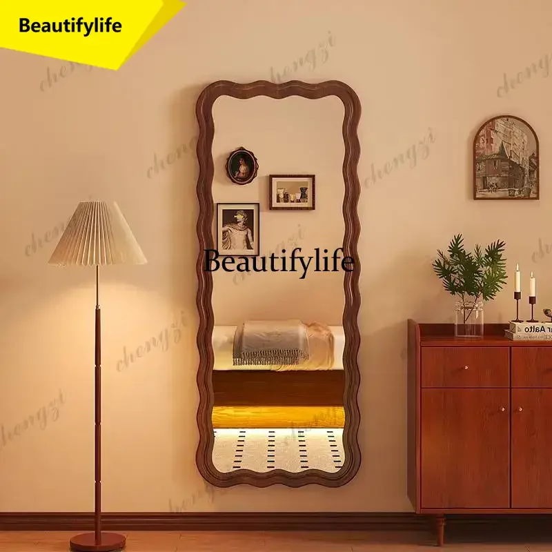Full body floor mirror household retro wall-mounted deformation wall-mounted mirror a17
