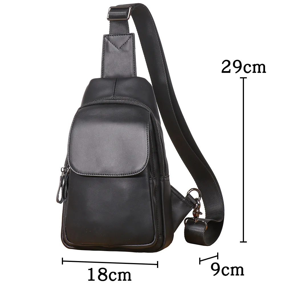 New Genuine Leather Chest Bag - Large Capacity Crossbody Sling Bag, Lightweight Multifunctional Waist Pack for Outdoor
