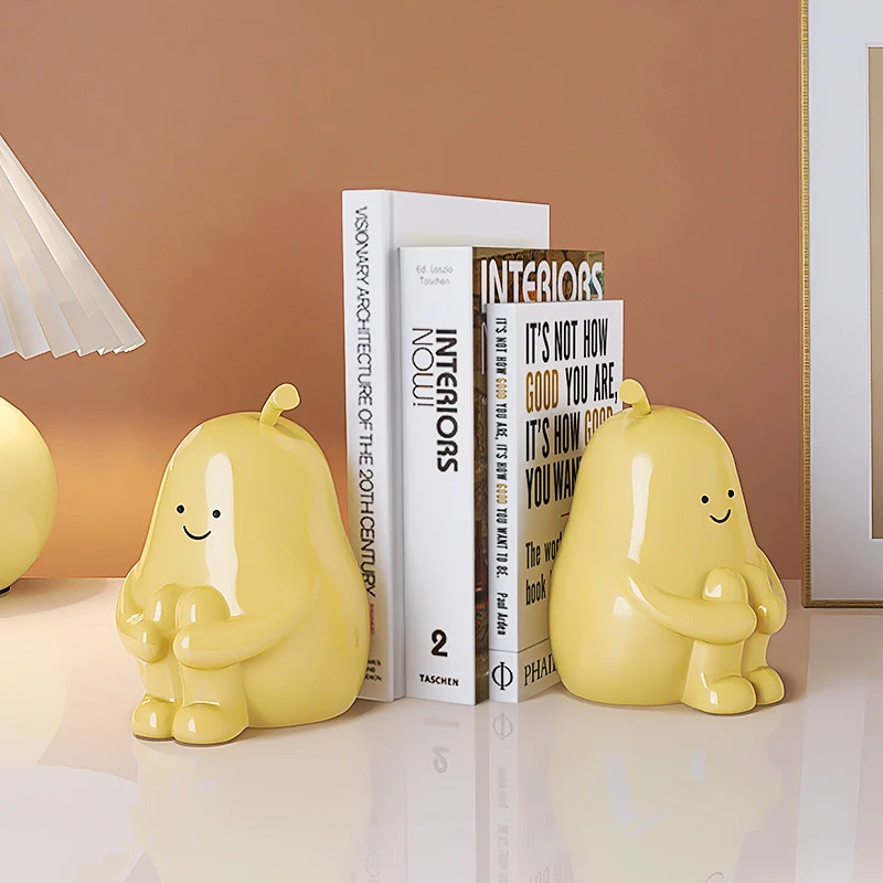 Hugging Pear Book Stall Living Room Entrance Cabinet Bookcase Bookshelf Office Home Decoration Simulation Book Standing Ornament