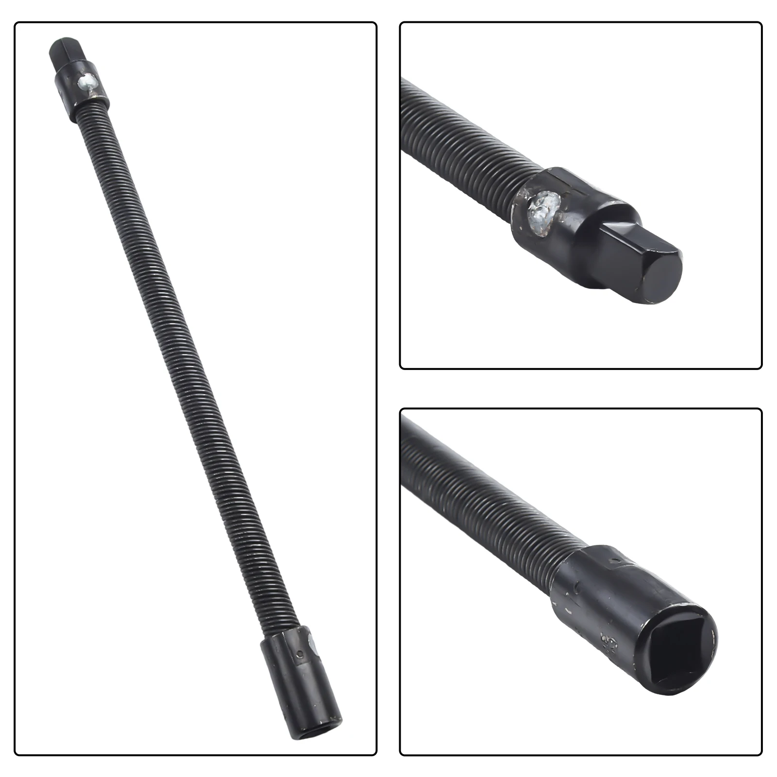 High Quality Extension Rod Flexible Shaft 1/2 Inch Drive Extender Extension Bar Flexible Shaft Spring Steel (middle)