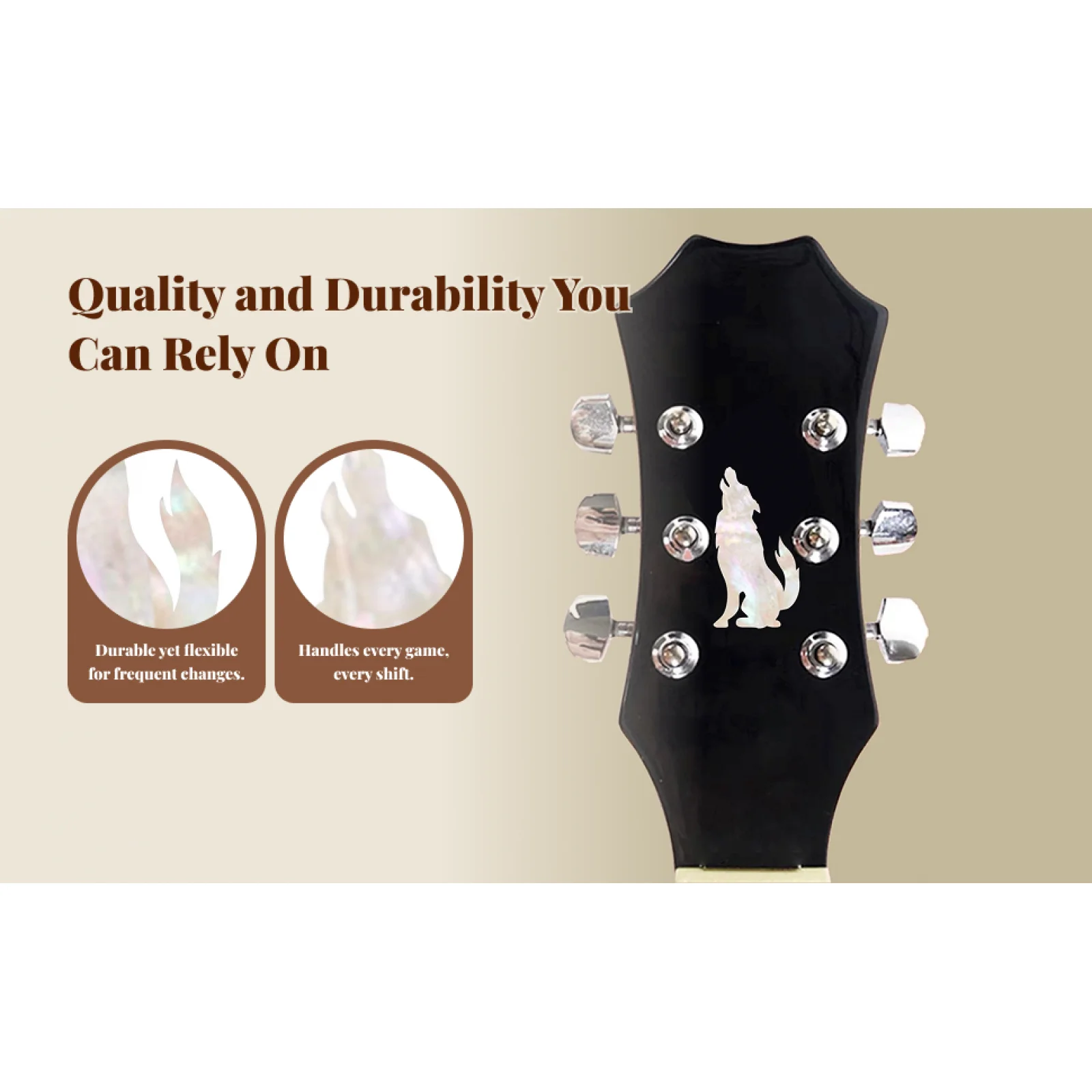 

PVC Guitar Stickers Durable Inlay Decals Fretboard Notes Music Instruments Decor for Beginner and Professional Guitarists