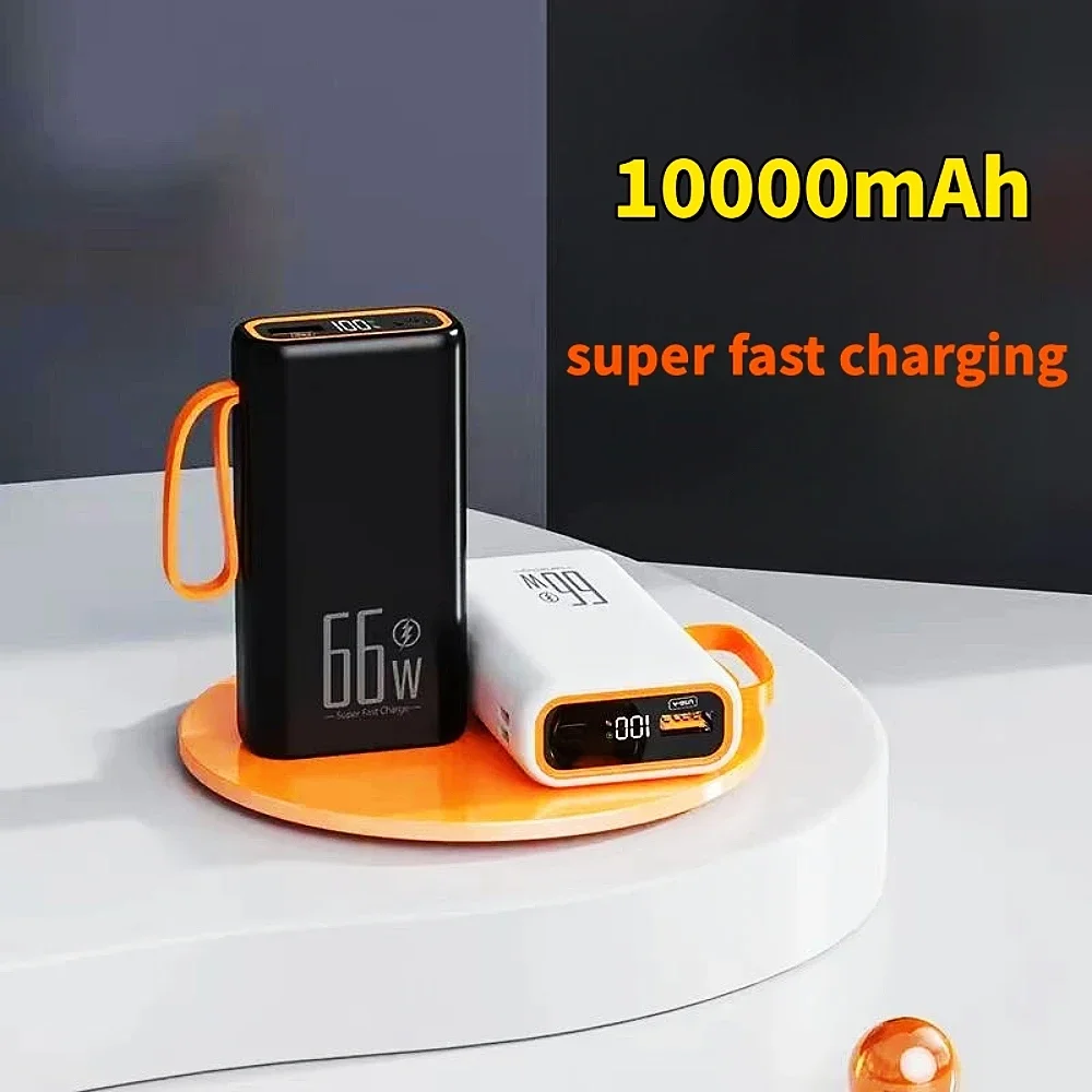 

66W Super Fast Charging 10000mAh Pocket Power Bank Portable Mobile Power Supply Suitable for Apple Xiaomi PD