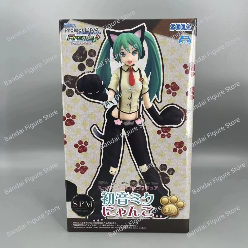 In Stock SPM VOCALOID Project DIVA Hatsune Miku Cat Desktop Cute Doll Ornaments Anime Action Figure Toy Model Collection