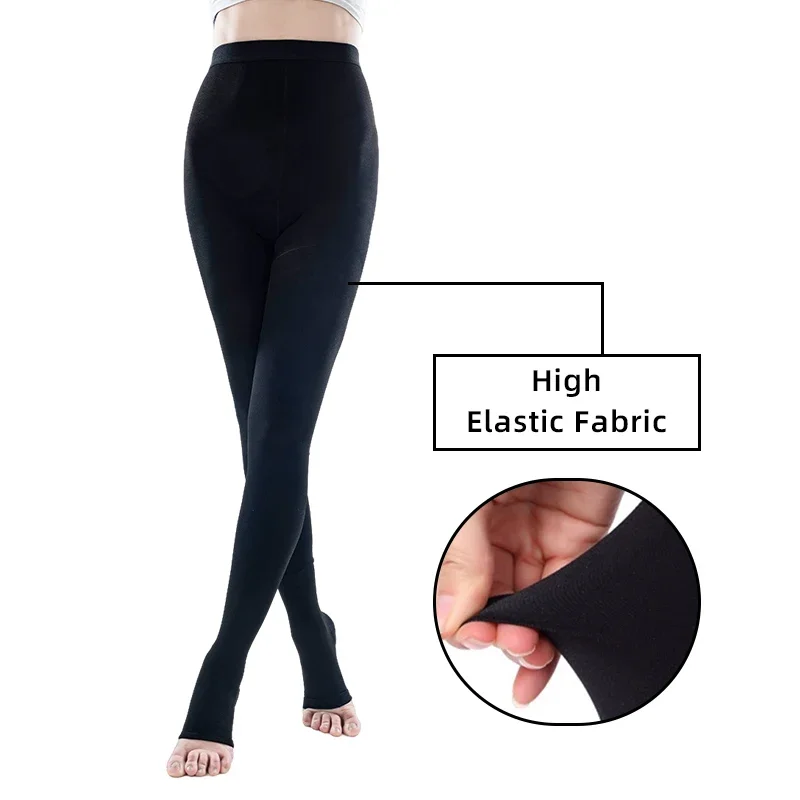 Medical 15-21mmHg Compression Pantyhose Women Opaque Tight Stocking Graduated Support Hose for Vericose Veins Edema
