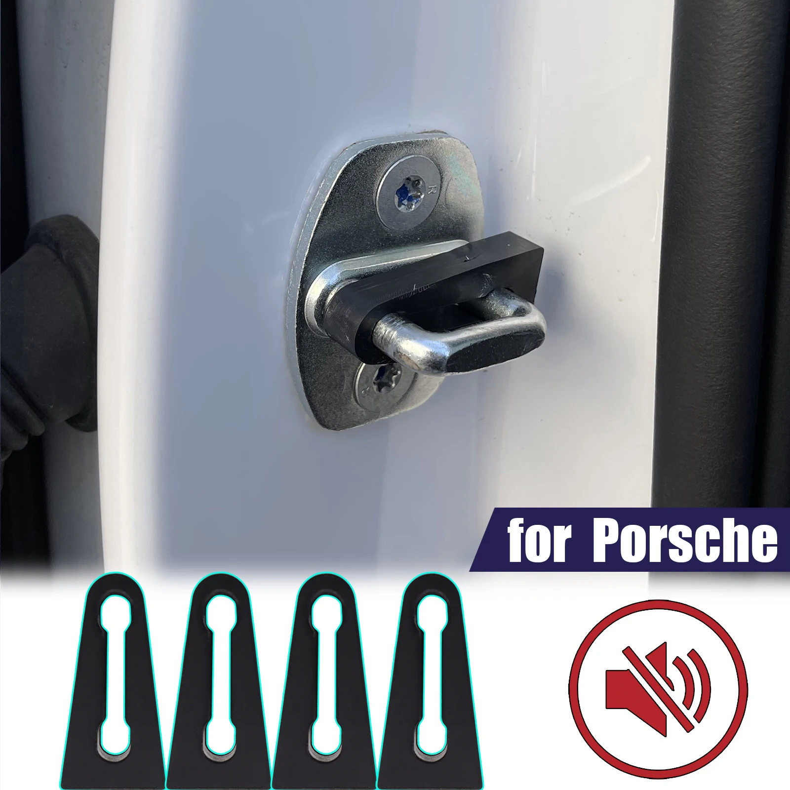 Door Lock Buffer Damper for Porsche Macan  Cayman Cayenne Boxster 981 987 Soundproof Insulation Deaf Creaking Stopper Deadener