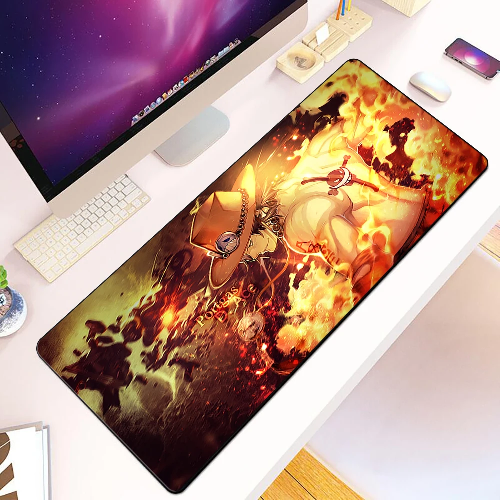 Mousepad motif HD untuk gamer, alas Mouse motif komputer tepi mengunci anti licin, bantalan Keyboard meja PC