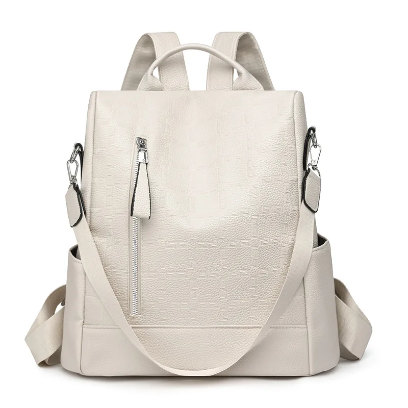 

New Soft Leather Backpack for Women, Large-capacity Commuter Backpack, Fashionable and Simple, Women's Versatile Style