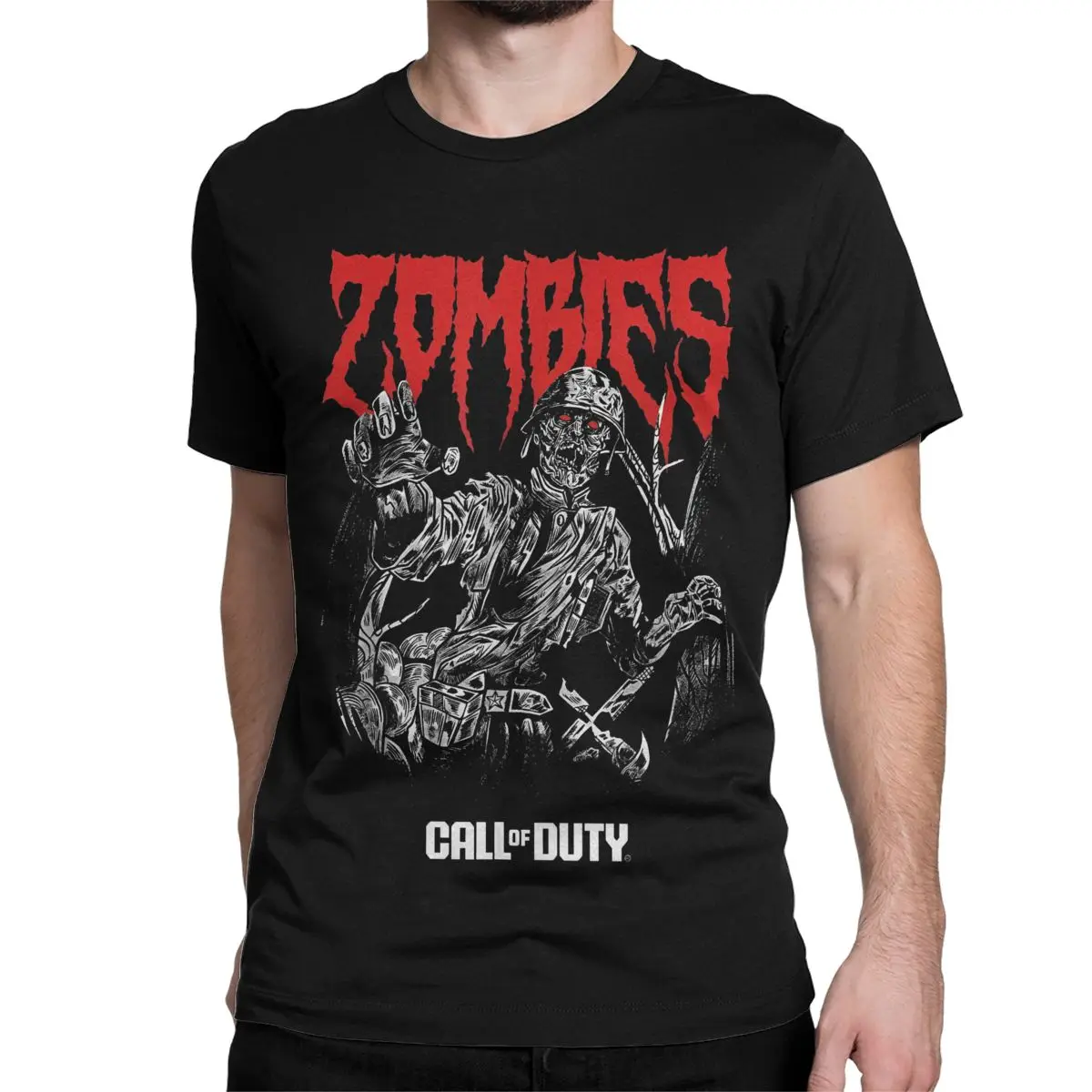 Call Of Dutys Ghost Zombies T-Shirt Men Women Game Funny Pure Cotton Tee Shirt O Neck Short Sleeve T Shirts Printed Tops