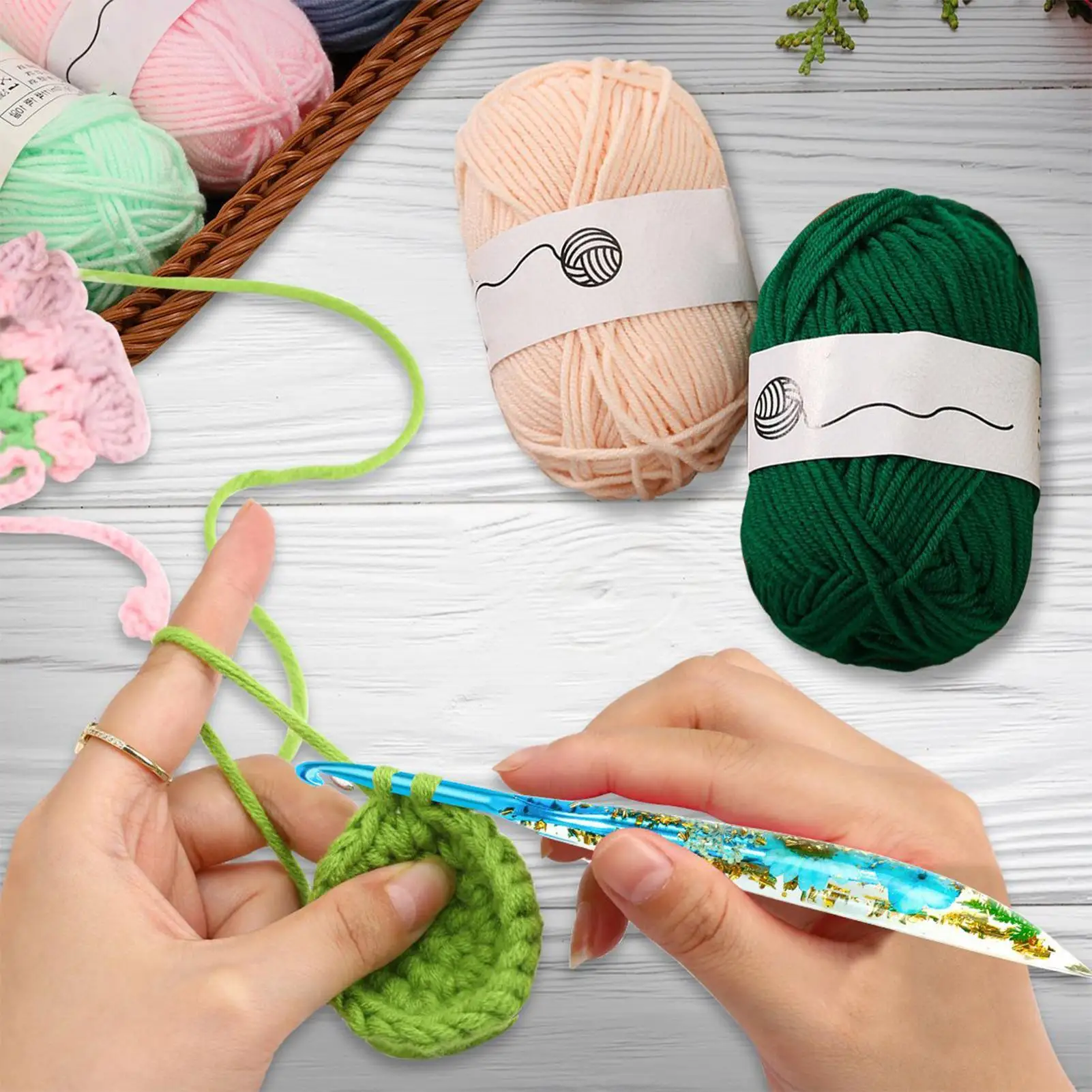 

Эргономичные крючки для вязания крючком Крючки для вязания с эргономичной ручкой Нескользящий инструмент для вязания Товары для рукоделия для начинающих женщин