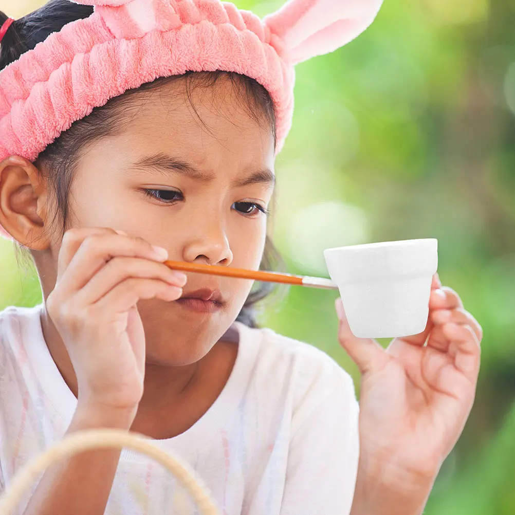 

8Pcs Foam Flowerpot DIY Plant Pots for Painting Lightweight Versatile Craft Block Floral Foam Arrangement Tools Wedding Decor