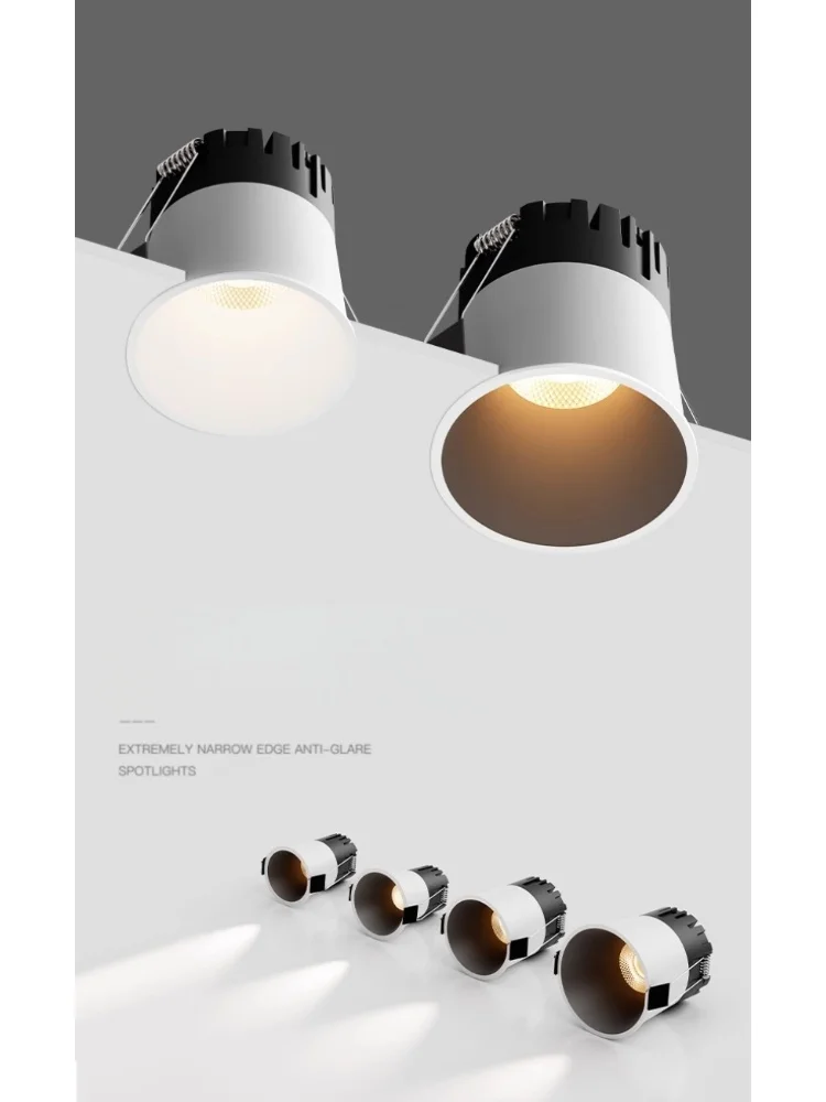 LED Downlight 3W 5W 7W 10W 12W 15W 18W Anti-glare LED COB Spotlight AC110V 220V Voor binnenverlichting Plafondlamp - afbeelding 2