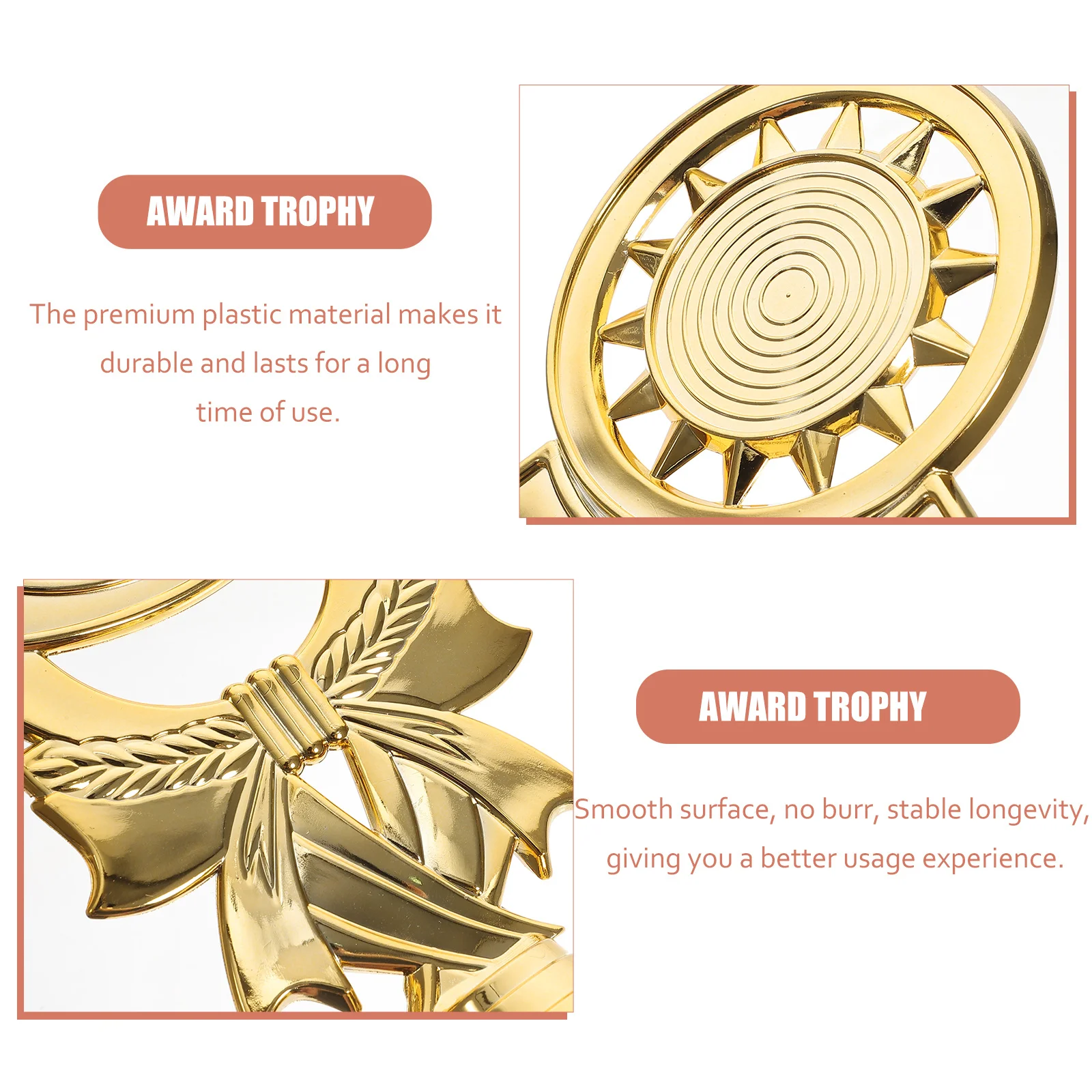 

1pc Kids Plastic Award Trophy Smooth Durable Competition Reward For Kindergarten Graduation Dance Contest Decor Trophies