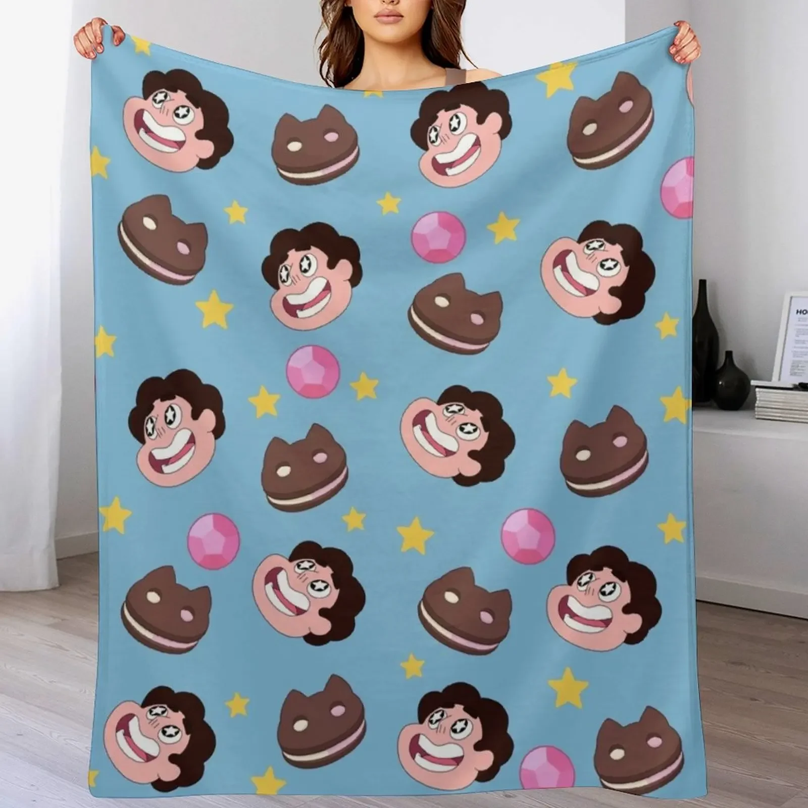 

Steven Universe pattern Throw Blanket Winter beds Sleeping Bag Decorative Throw Camping Blankets