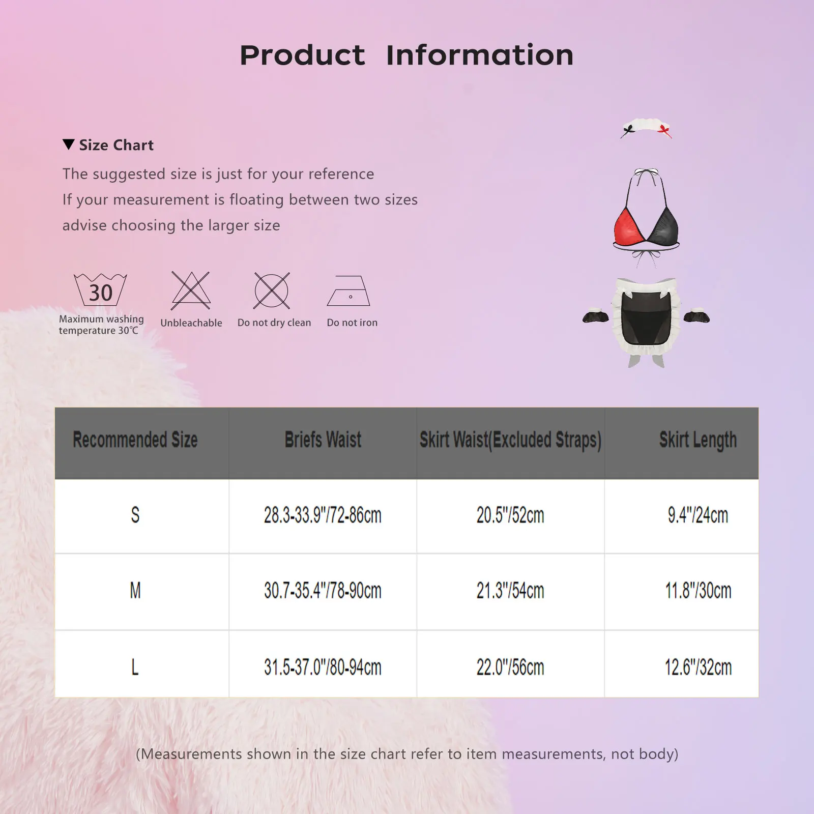 

Женский комплект нижнего белья для косплея горничной контрастного цвета, бюстгальтер с Т-образной спинкой, стринги с рюшами, фартук, головные уборы и браслеты, 5 предметов, игры для пар