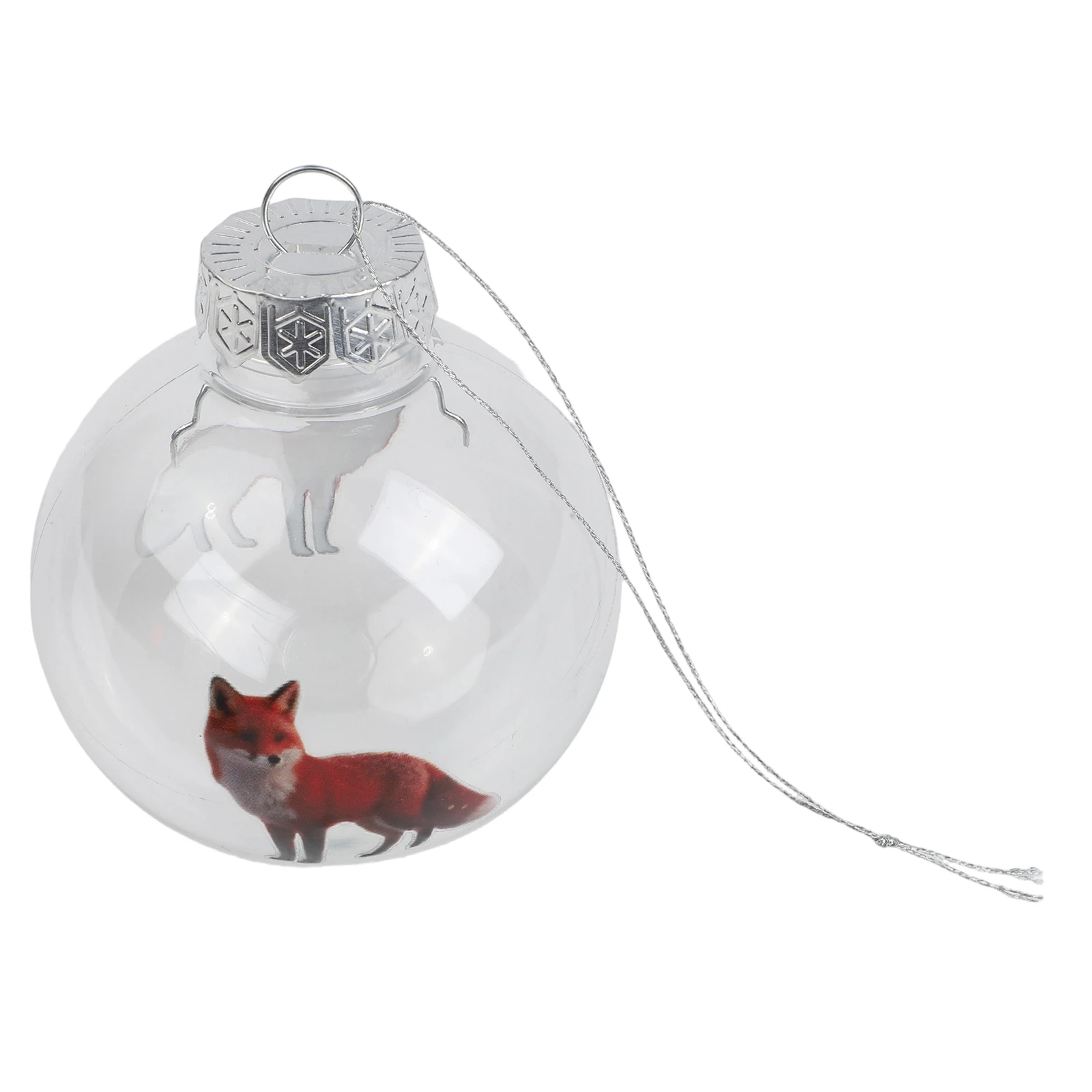 

Прозрачные рождественские шары с животными из чудес дикой природы с сверкающими звездными акцентами для праздничного использования
