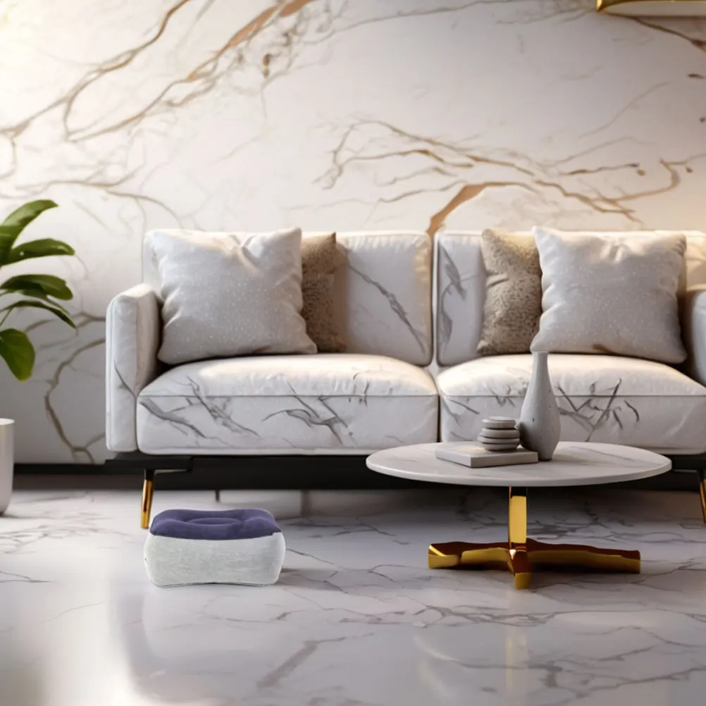 

2pcs Inflatable Foot Rest Pillow Flocked Pvc Portable Leg Support For Air Travel Car Outdoor Use Easy Clean No Inflation Tool